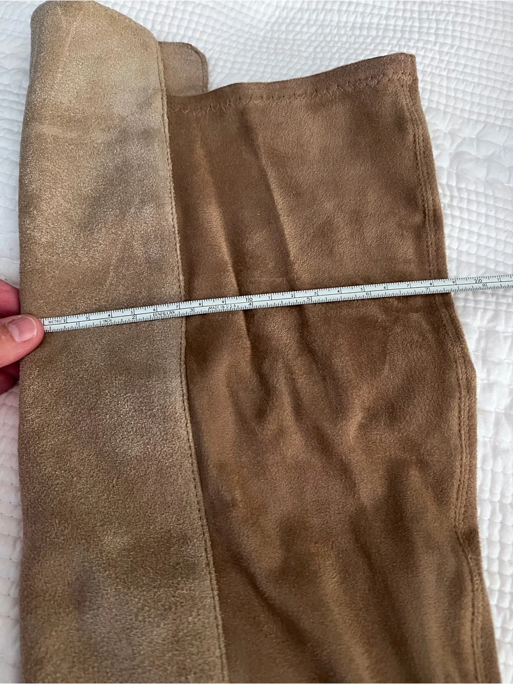 Lucky Brand Taupe Suede Over-the-Knee Boots with Low Heel